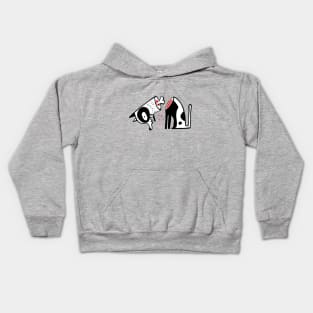 Beheaded dog vector illustration Kids Hoodie